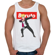PRINTFASHION Boruto Uzumaki - Férfi atléta - Fehér