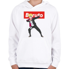 PRINTFASHION Boruto Uzumaki - Gyerek kapucnis pulóver - Fehér gyerek pulóver, kardigán