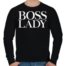 PRINTFASHION Boss Lady - Férfi pulóver - Fekete