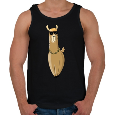 PRINTFASHION Boss Lama - Férfi atléta - Fekete