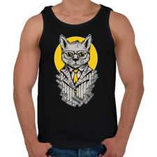 PRINTFASHION Bosscat - Férfi atléta - Fekete atléta, trikó