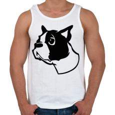 PRINTFASHION Boston terrier - Draw - Férfi atléta - Fehér