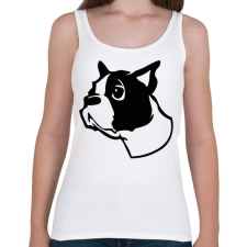 PRINTFASHION Boston terrier - Draw - Női atléta - Fehér női trikó