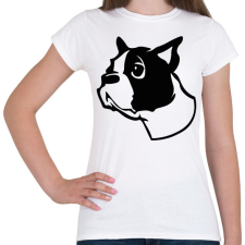 PRINTFASHION Boston terrier - Draw - Női póló - Fehér női póló