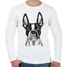 PRINTFASHION boston terrier - Férfi hosszú ujjú póló - Fehér férfi póló