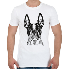PRINTFASHION boston terrier - Férfi póló - Fehér férfi póló