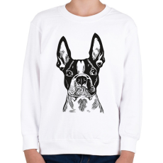 PRINTFASHION boston terrier - Gyerek pulóver - Fehér