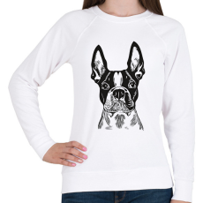 PRINTFASHION boston terrier - Női pulóver - Fehér
