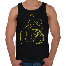 PRINTFASHION Boston terrier - vonalas - Férfi atléta - Fekete
