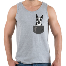 PRINTFASHION Boston Terrier - zseb - Férfi atléta - Sport szürke atléta, trikó