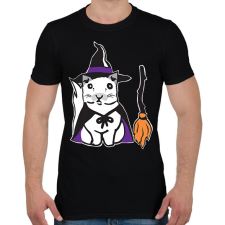 PRINTFASHION boszorkány cica - Férfi póló - Fekete férfi póló