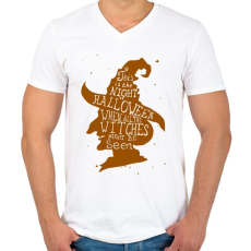 PRINTFASHION Boszorkány - Férfi V-nyakú póló - Fehér