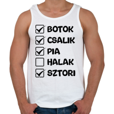 PRINTFASHION Botok csalik pia halak sztori (fekete) - Férfi atléta - Fehér női trikó