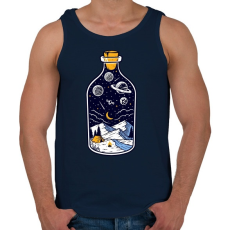 PRINTFASHION Bottle of the night - Férfi atléta - Sötétkék