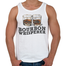 PRINTFASHION Bourbon Whisperer - Férfi atléta - Fehér atléta, trikó