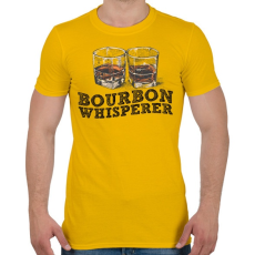 PRINTFASHION Bourbon Whisperer - Férfi póló - Sárga