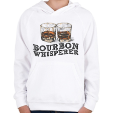 PRINTFASHION Bourbon Whisperer - Gyerek kapucnis pulóver - Fehér gyerek pulóver, kardigán