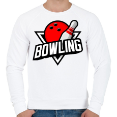 PRINTFASHION Bowling  - Férfi pulóver - Fehér