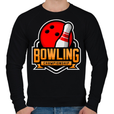 PRINTFASHION Bowling  - Férfi pulóver - Fekete