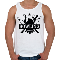 PRINTFASHION Bowling mester - Férfi atléta - Fehér