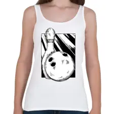 PRINTFASHION Bowling - Női atléta - Fehér női trikó