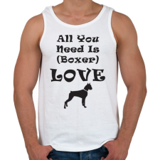 PRINTFASHION Boxer Love - Férfi atléta - Fehér atléta, trikó
