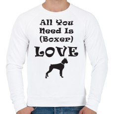 PRINTFASHION Boxer Love - Férfi pulóver - Fehér