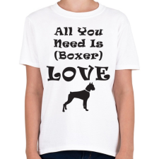 PRINTFASHION Boxer Love - Gyerek póló - Fehér gyerek póló