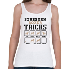 PRINTFASHION Boxer tricks - Női atléta - Fehér női trikó