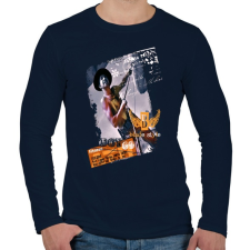 PRINTFASHION BOY - Férfi hosszú ujjú póló - Sötétkék férfi póló