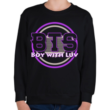 PRINTFASHION Boy With Luv BTS - Gyerek pulóver - Fekete gyerek pulóver, kardigán