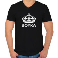 PRINTFASHION BOYKA 2 - Férfi V-nyakú póló - Fekete