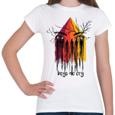 PRINTFASHION boys do cry - Női póló - Fehér női póló