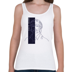 PRINTFASHION Brad Pitt - Vonalas - Női atléta - Fehér