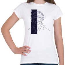 PRINTFASHION Brad Pitt - Vonalas - Női póló - Fehér női póló