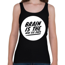 PRINTFASHION Brain is the new - Női atléta - Fekete női trikó