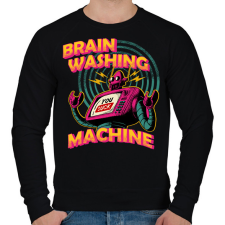 PRINTFASHION brain washing machine - Férfi pulóver - Fekete férfi pulóver, kardigán