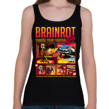 PRINTFASHION Brainrot Italy Choose your fighter - Női atléta - Fekete női trikó