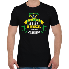 PRINTFASHION Brazil csapat - Férfi póló - Fekete férfi póló