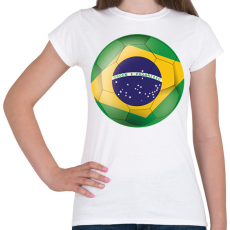 PRINTFASHION Brazil labda - Női póló - Fehér