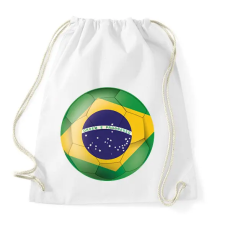 PRINTFASHION Brazil labda - Sportzsák, Tornazsák - Fehér tornazsák