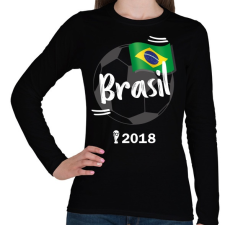 PRINTFASHION Brazília - Női hosszú ujjú póló - Fekete női póló