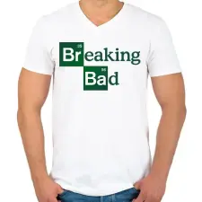 PRINTFASHION Breaking Bad - Férfi V-nyakú póló - Fehér férfi póló