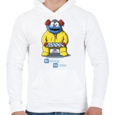 PRINTFASHION Breaking cookies - Férfi kapucnis pulóver - Fehér férfi pulóver, kardigán