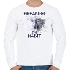 PRINTFASHION breakingthehabbit-01.png - Férfi pulóver - Fehér férfi pulóver, kardigán