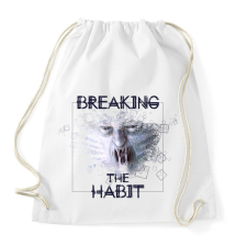 PRINTFASHION breakingthehabbit-01.png - Sportzsák, Tornazsák - Fehér tornazsák