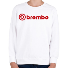 PRINTFASHION Brembo logo - Gyerek pulóver - Fehér