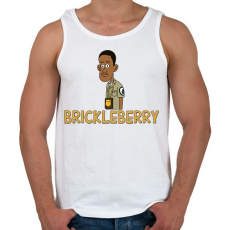 PRINTFASHION Brickleberry: Denzel - Férfi atléta - Fehér