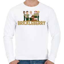 PRINTFASHION Brickleberry - Férfi pulóver - Fehér férfi pulóver, kardigán