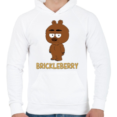 PRINTFASHION Brickleberry: Malloy - Férfi kapucnis pulóver - Fehér